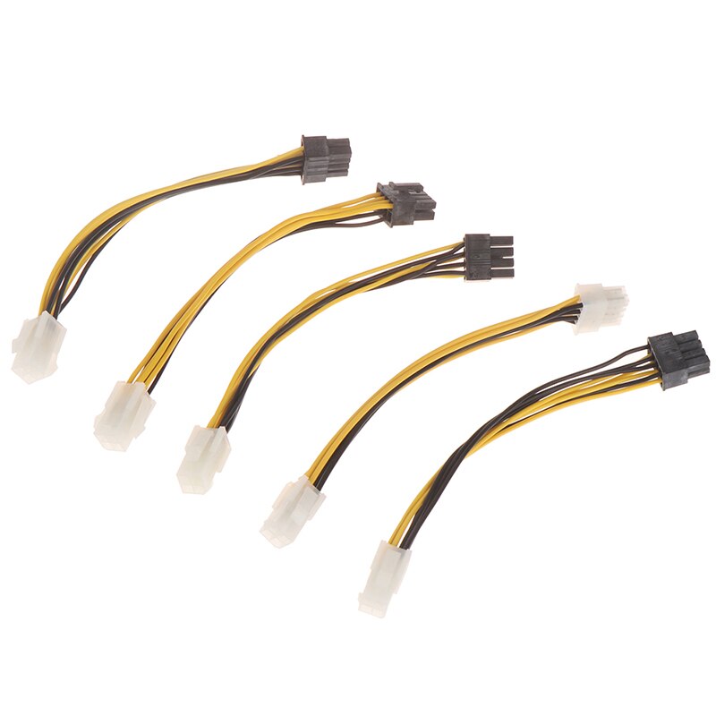 5Pcs Atx 4 Pin Male Naar 8 Pin Vrouwelijke Eps Power Cable Adapter Cpu Power Connector