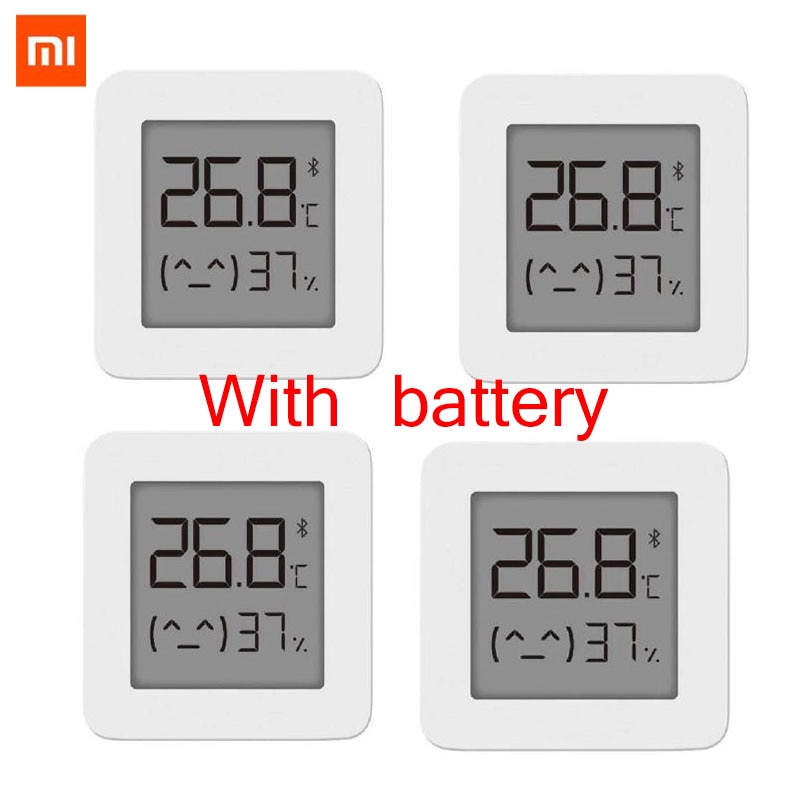 Xiaomi-termómetro Digital Mijia 2 con Bluetooth, higrómetro inteligente inalámbrico con pantalla LCD, Sensor de humedad y temperatura