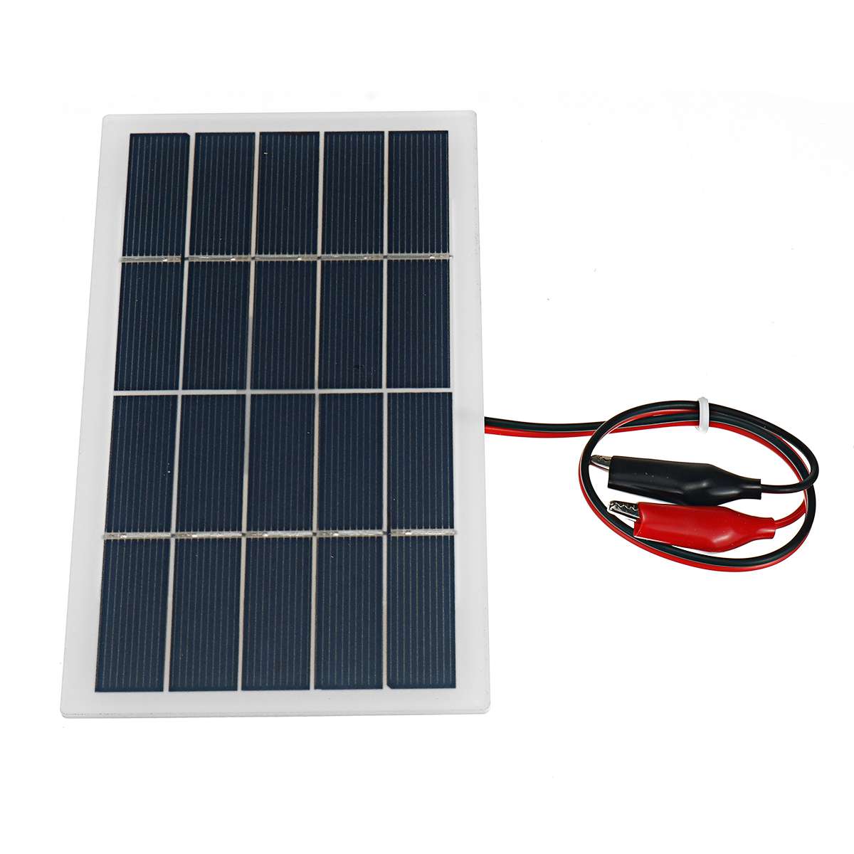 5W 10W 5V Portable DC Solar Panel Polysilicon Fast Charger Outdoor Climbing Travel Emergency Power DIY Solar Charger: 5w Tiger clip