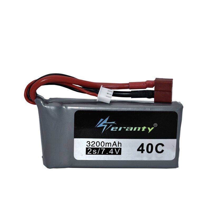 7.4v 2700 mah 3200 mah 3450 mah 3600 mah rc bil lipo batteri til wltoys 12428 12423 rc bildel 2s 7.4v batteri til feiyue 03 q39: Rød