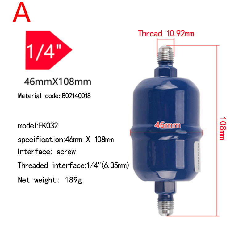 1pc Refrigerant Filter Drier Drier Filter for installation on commercial refrigeration systems and air conditioning plants: Yellow