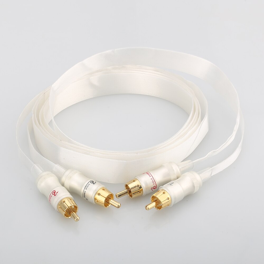 Hifi Nordost Verzilverd Kabel Blauw Wit Heven King Snake Vergulde Rca Interconnect Kabel