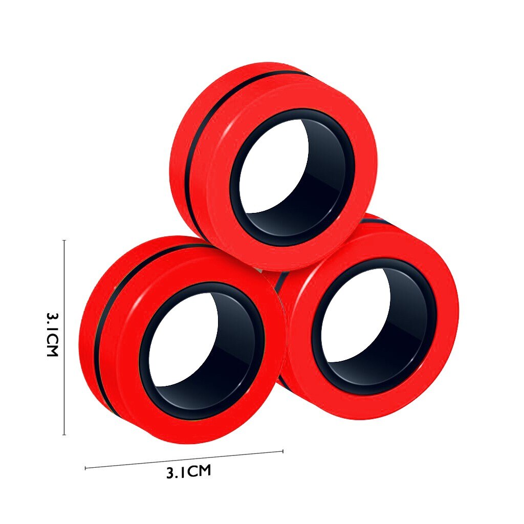 3 stücke Anti-Stress Finger Magnetische Ringe Kreative Magnetische Armband Ring Entpacken Spielzeug Magie Ring Requisiten Werkzeuge Dekompression spielzeug