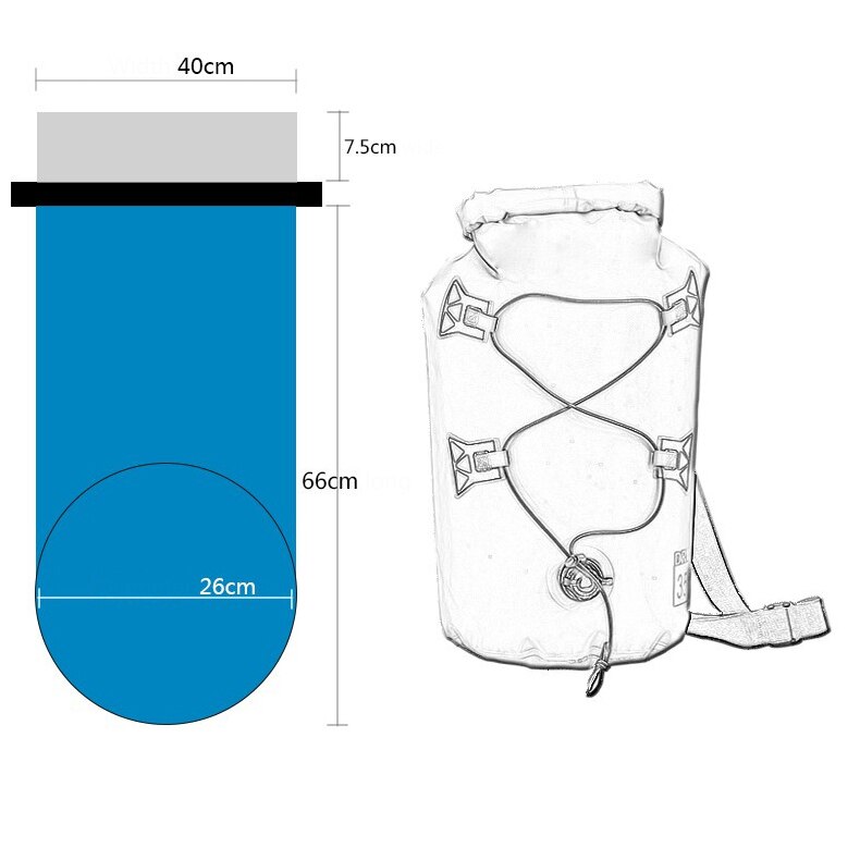 35L Dry Bag Backpack For Rafting Kayaking Waterproof Bag Swimming Fishing Floating Boating Pouch Sack Backpack Upstream Dry Bag