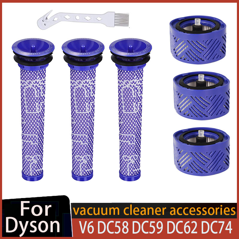 Filtres Hepa pour aspirateur sans fil Dyson V6 DC58 DC59 DC62 DC61 DC74, pièces de rechange pour aspirateur Animal absolu: vert clair