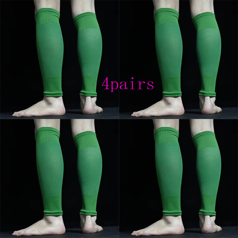 Chaussettes de Football respirantes sans pieds, protège-tibia professionnels, jambières fixes, paquet de pieds pour protéger le mollet, 2023: Black