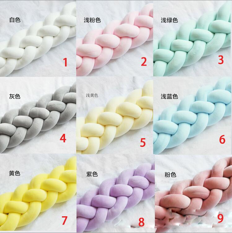 2021new 5M Baby Bumper Bed Braid Knot Pillow for Infant Bebe Crib Protector Cot Bumper Room Decor For Kids Room Decoratiion