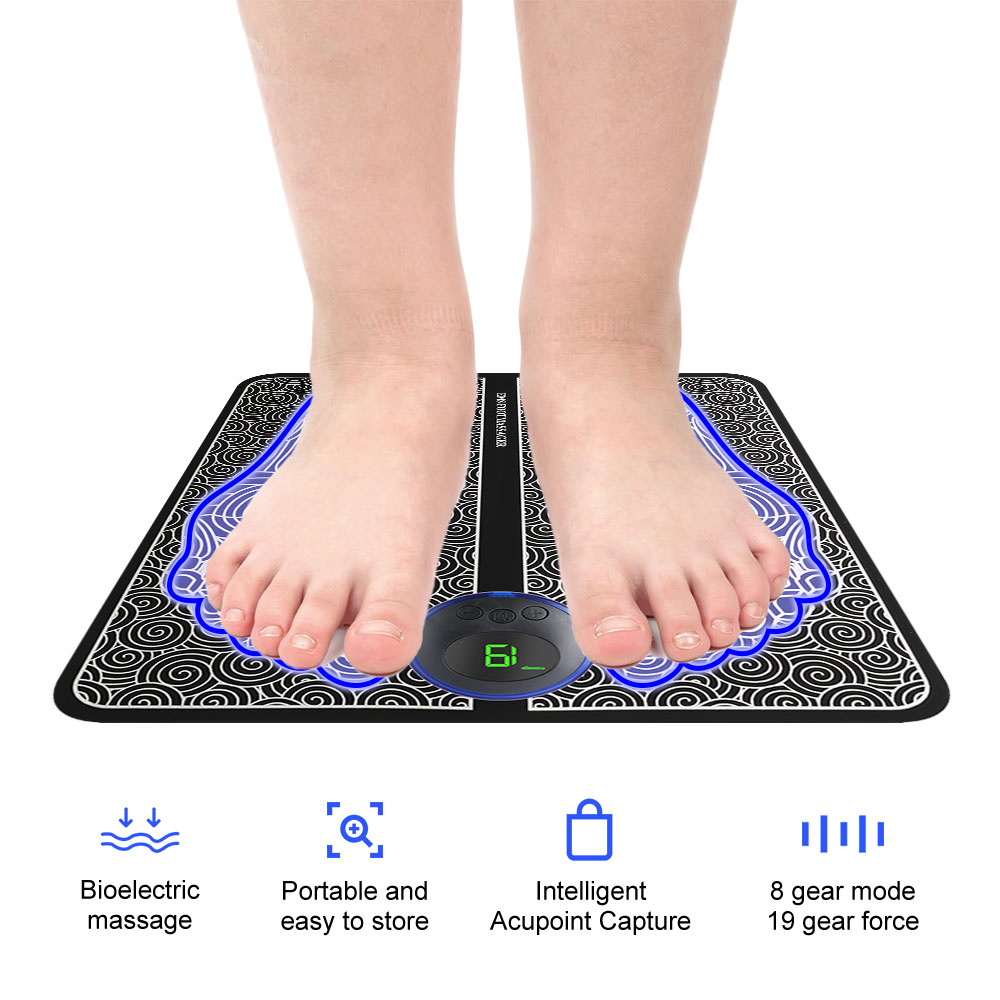 Elektrische Voet Massager Pad Voeten Spierstimulator Acupunctuur Voet Mat Verbeteren Bloedcirculatie Verlichten Pijn Pijn Gezondheidszorg