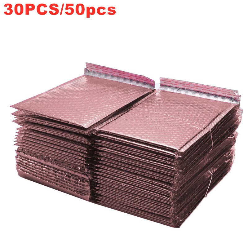 10/30/50Pcs Rose Gold Foam Envelope Self Seal Mailers Padded Envelopes With Bubble Mailing Bag Packages