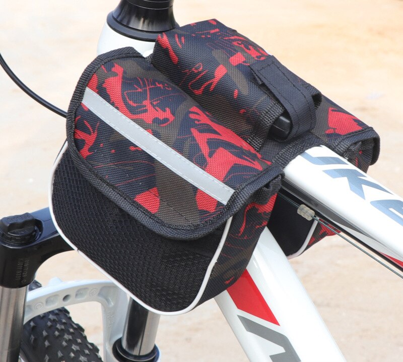 Sac de vélo bolsa bicicleta sac de téléphone portable, sac de vtt, équipement de vélo de fond sac de vélo sac de vtt vtt: Rouge