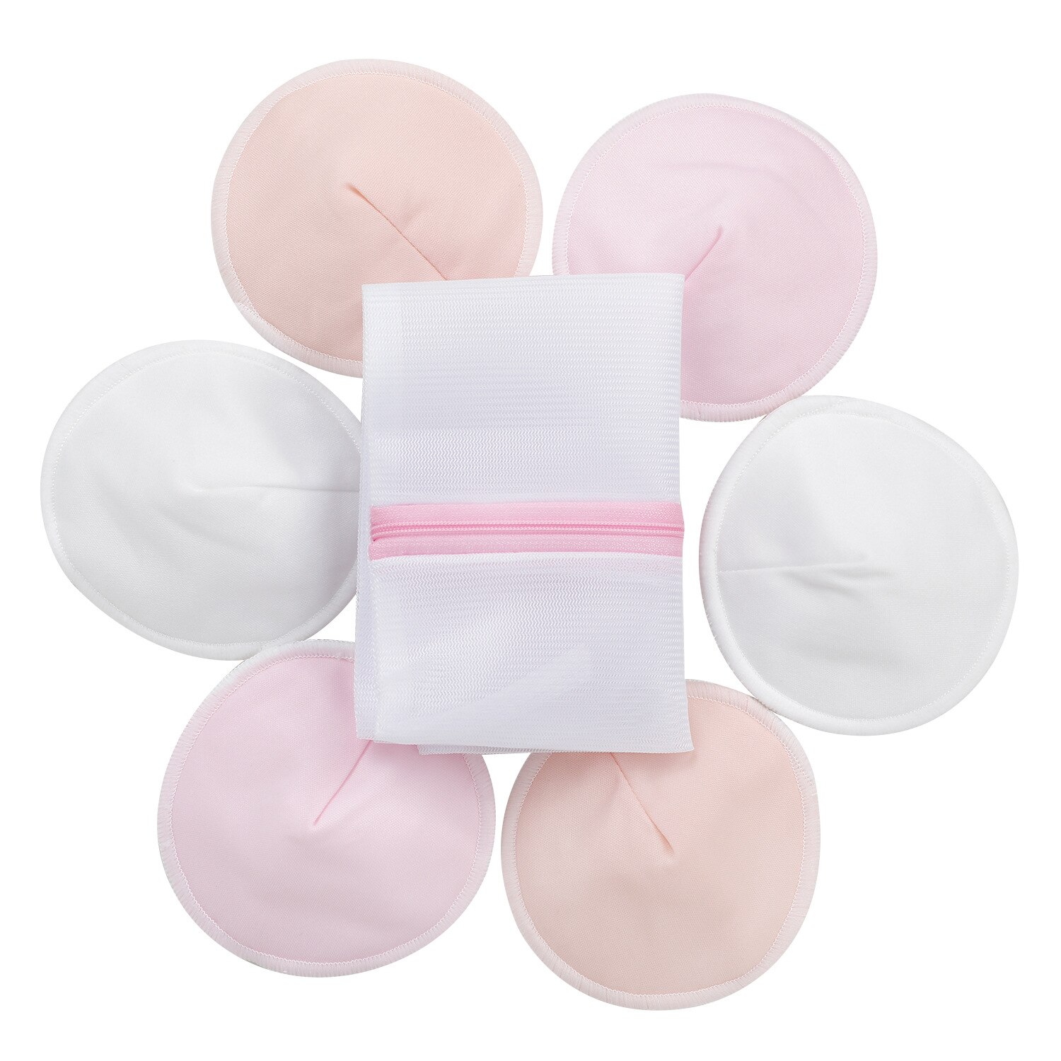 Organische Bamboe Verpleging Borst Pads Wasbare Pads + Waszak 6Pcs Pad Voor Moederschap Herbruikbare Nipplecovers AS0502