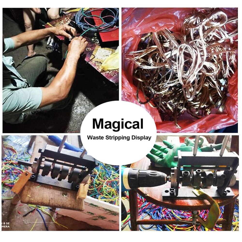 Pelacables eléctrico Manual, máquina Pelacables portátil, herramientas de pelado de cables de desecho, puede conectar taladro de mano, perforación de 1-30mm