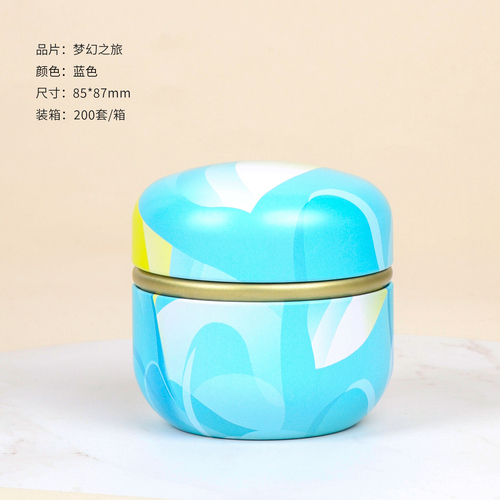 Metal Pattern Tea Cans Portable Small Sealed Cans Home Painted Candy Jewelry Boxes Food Storage Containers Home Decor