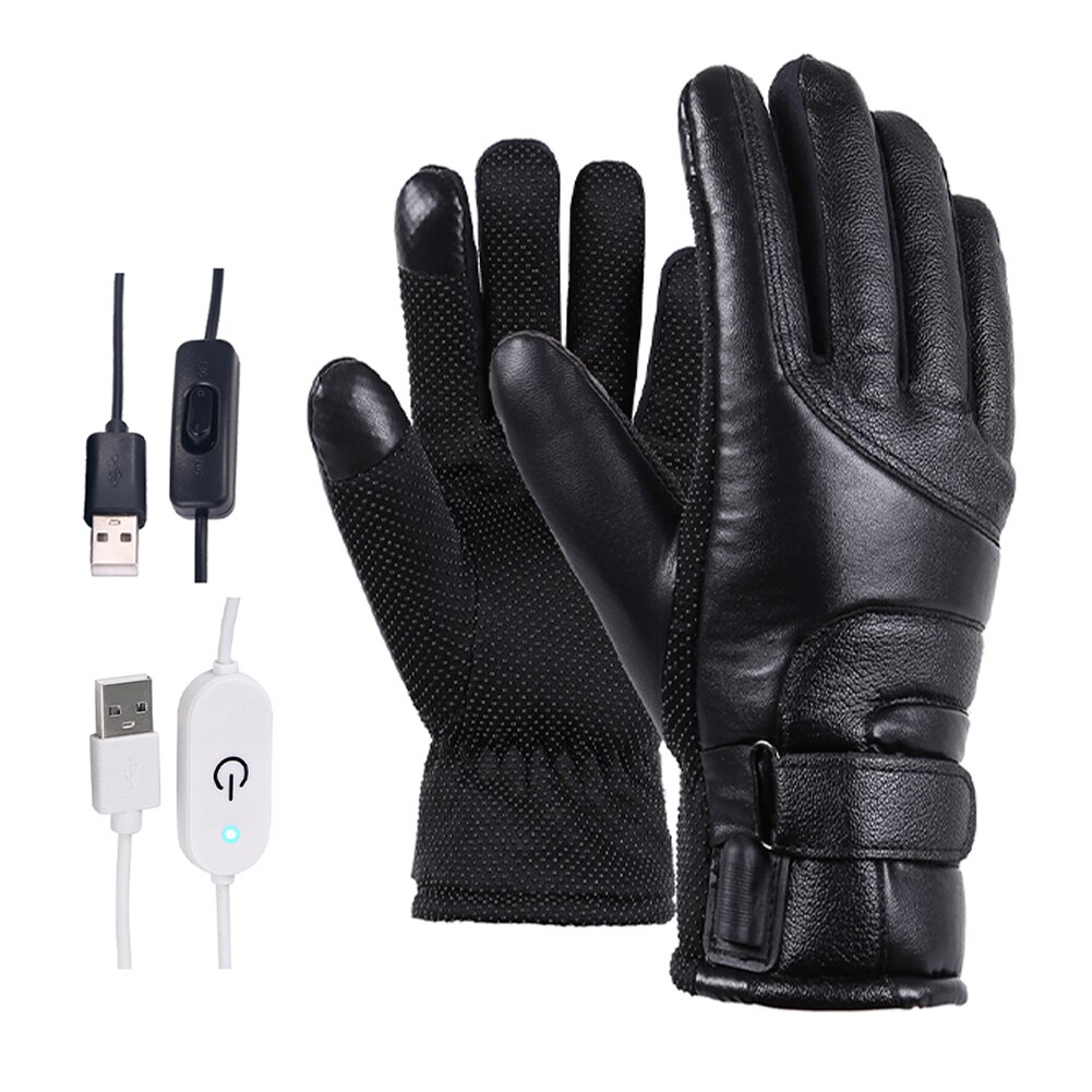 Winter Handschoenen Elektrisch Verwarmde Handschoenen Waterdicht Winddicht Fietsen Warm Verwarming Screen Usb Powered Verwarmde Handschoenen Kerstcadeau