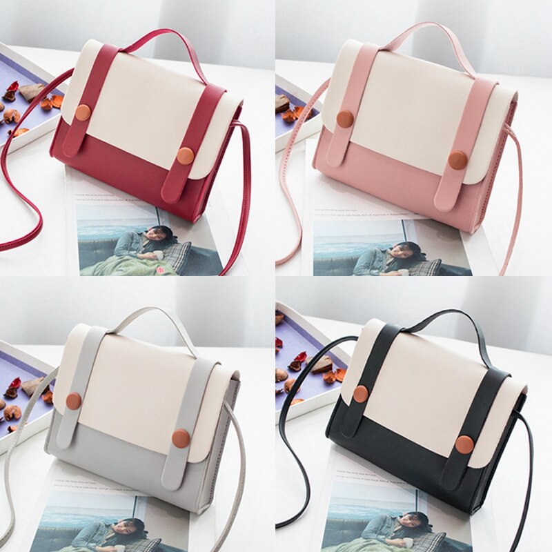 Fräsch och mångsidig crossbody-väska dam handväska och flip axelväska svart