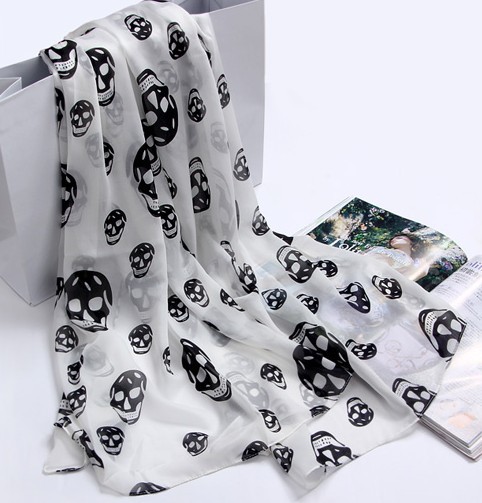 Bufanda de gatito estilo grafiti con estampado de gato dulce de dibujos animados de chifón colorido para mujer, de Navidad para chicas: A2