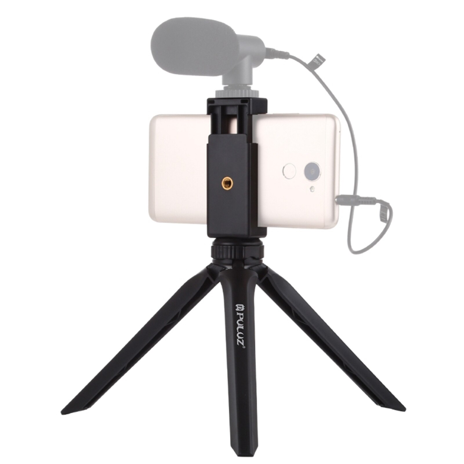 Camera Tripod Mount Phone Clip Holder for Selfie Video Recording Photography: Black