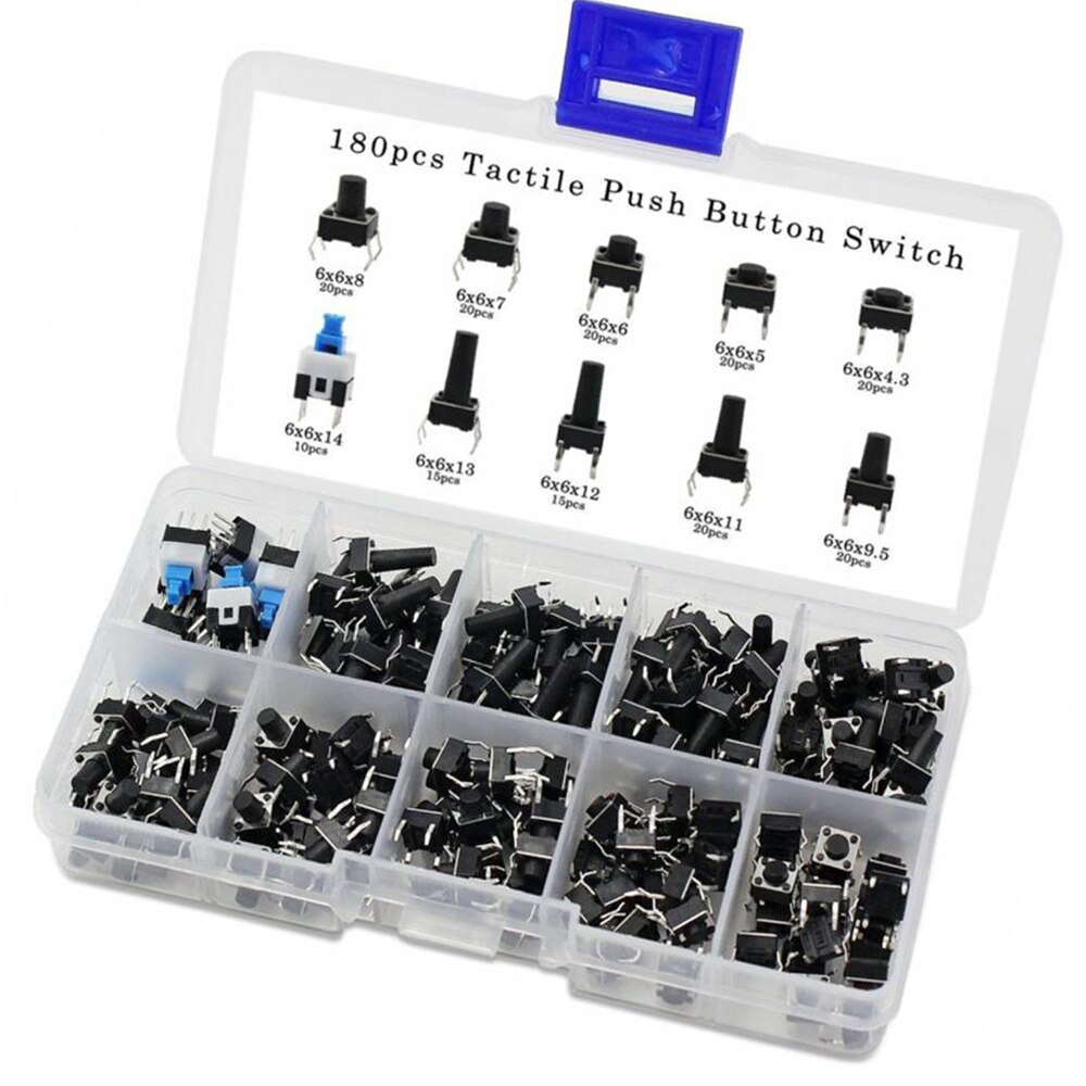 180x Momentary Tactile Micro Push Button Switches Afstandsbediening Assortiment Tool