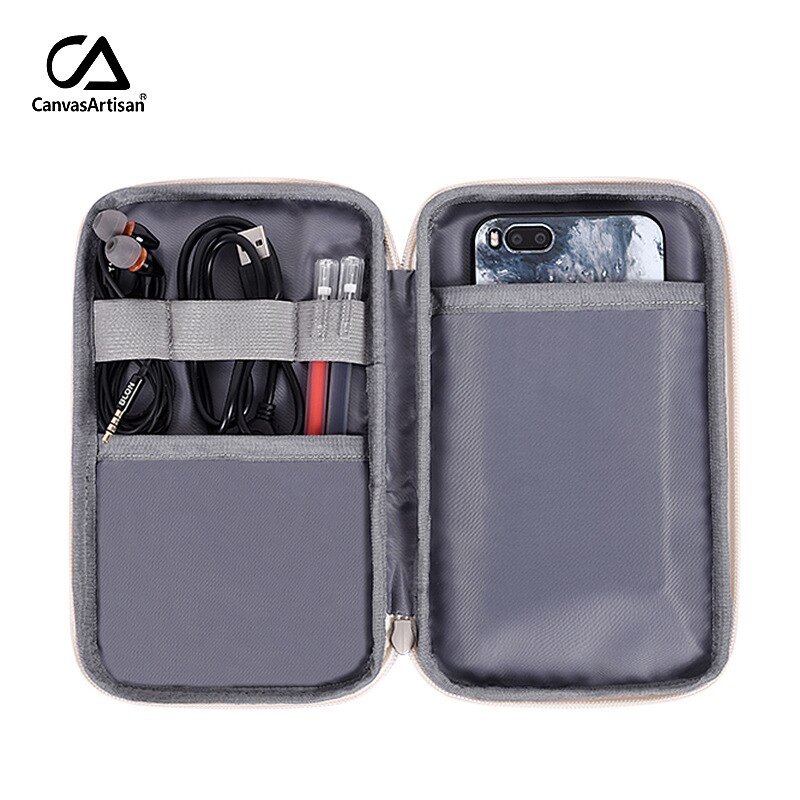 Novo saco de armazenamento digital caso organizador viagem para acessórios carregador power bank cabo usb fones de ouvido, zíper portátil, HS32-21