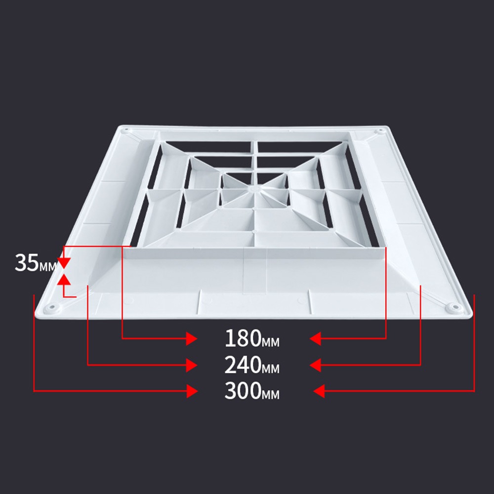 Ceiling Diffuser Square Ventilation Fan Ducting Ventilation Grill Cover Air Conditioning Outlet Vent for Outlet Vent Accessories: Light Grey