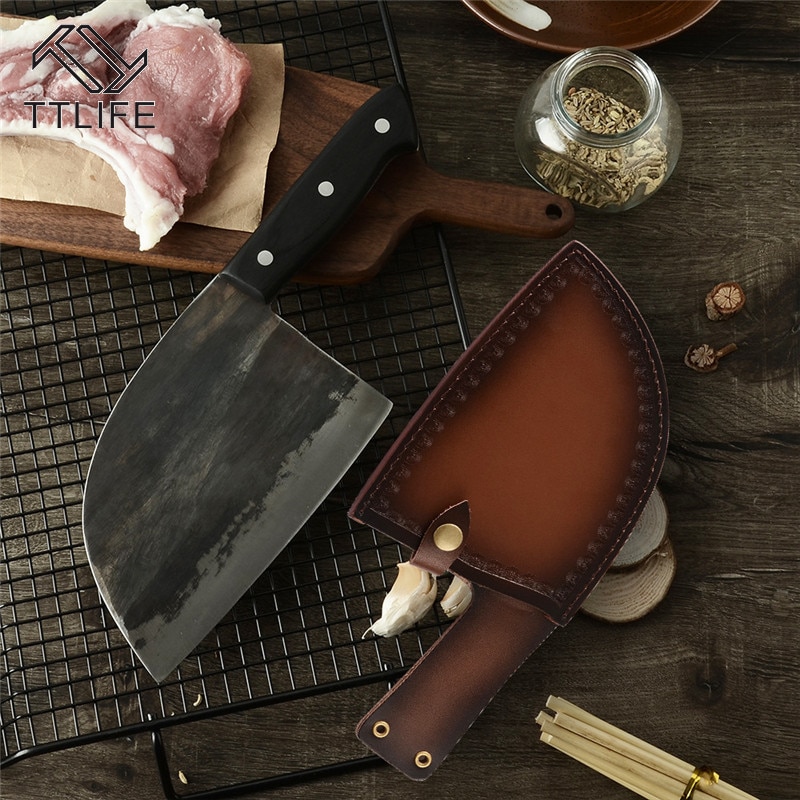 TTLIFE fait main haut de gamme couteaux en cuir couteau de Chef couteaux couteaux étui couteaux de boucher couteaux de cuisine couperet de stockage