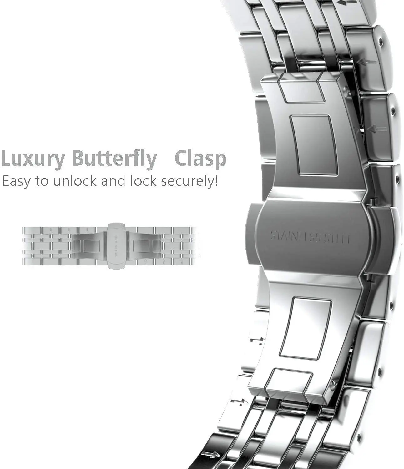 Stainless Steel Strap for Apple Watch Ultra Band 49mm 40mm 44mm 46 42mm 41mm 45mm Metal Bracelet IWatch Series 10 9 8 7 SE 6 5 4