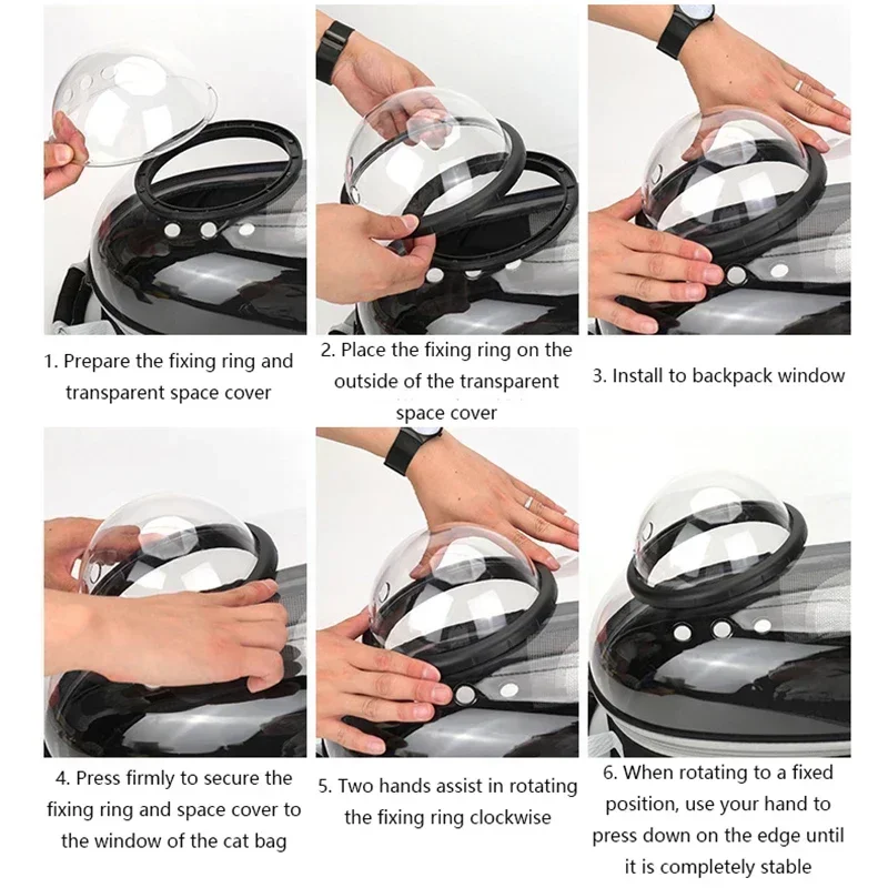 Bolsas de transporte transparentes para gatos, mochila espacial transpirable para mascotas, mochila portátil para cachorros y perros, bolsa de cápsula espacial para transporte de mascotas