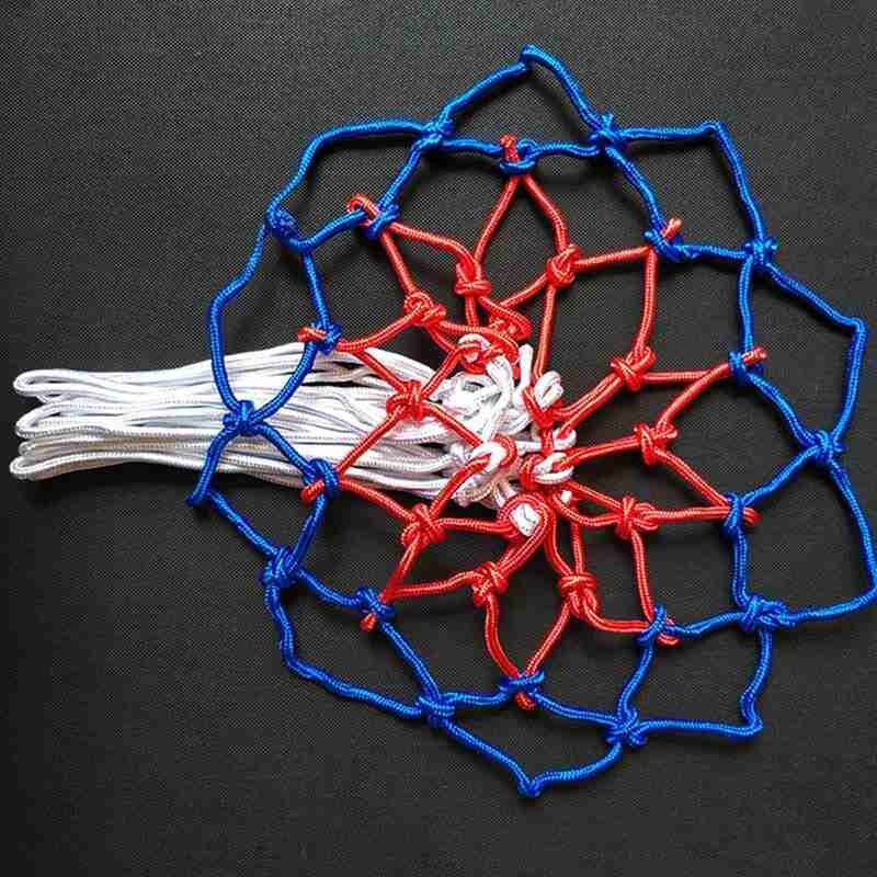 Universal Nylon Basketball Net Mesh Basketball Backboard Red Rim Blue Mesh Ball Goal White Hoop Rim Y7L0
