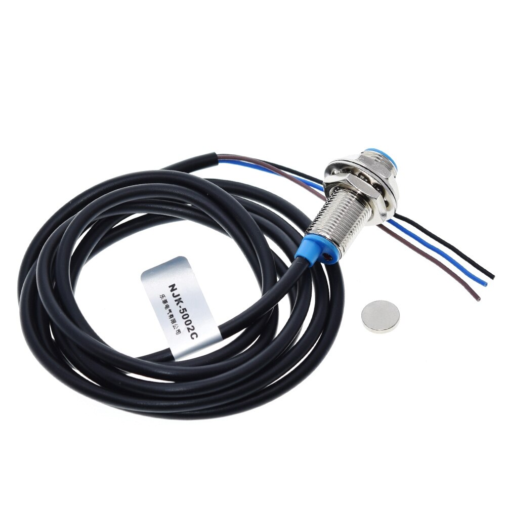 TZT NJK-5002C Hall Effect Sensor Proximity Switch NPN 3-Wires Normally Open + Magne for arduino