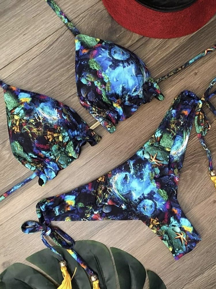 Bikini damedrakt badetøy sexy bikinisett push up svømming badedrakt dame badedrakter