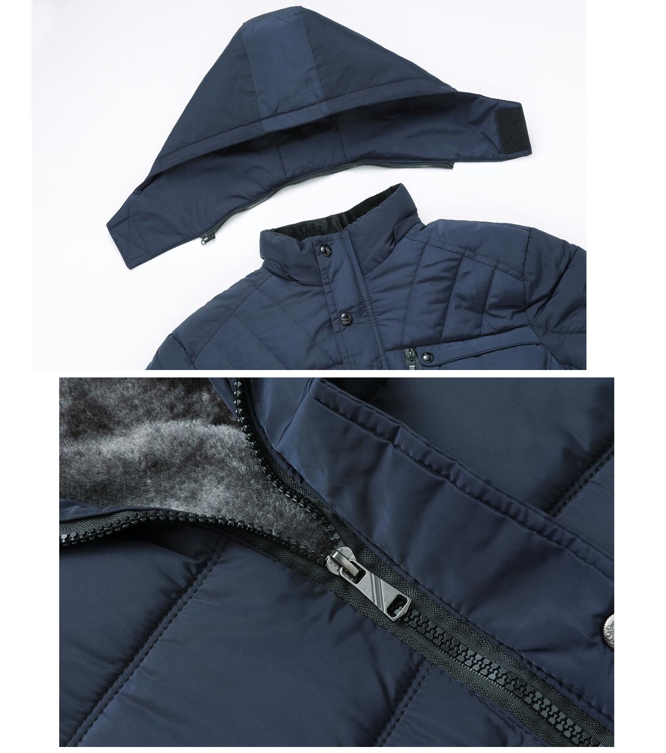 Män vinterjacka herrrock tjockare varm parka päls tjock ytterkläder herrjackor plus size xl -4xl märke  ,ga510