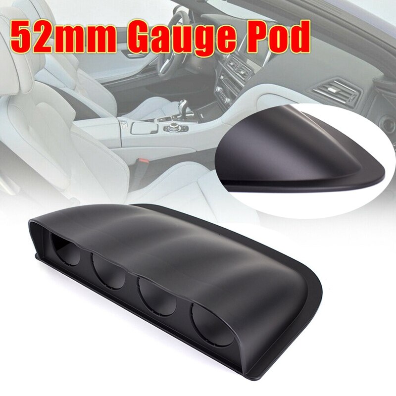 AU05 -2Inch 52mm Car Dash Gauge Meter Pod 4 Hole Dashboard Mount Holder Black