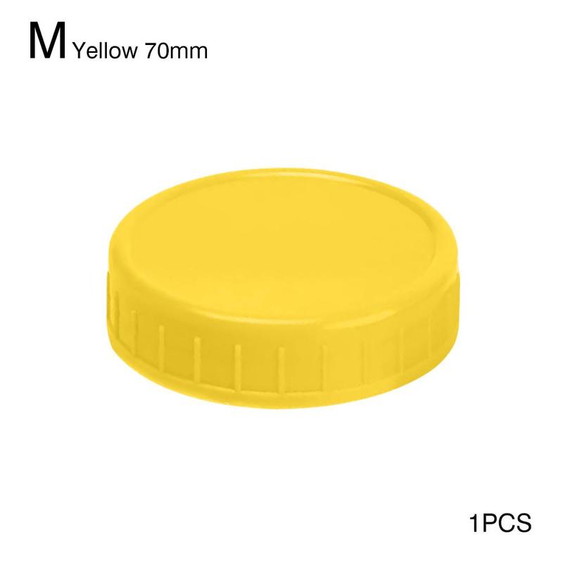 70/86mm Mason Jar Lids Leak Proof Seal Silicone O Ring Plastic Screw Lid Universal Storage Cap Cover For Wide Mouth Mug Cannings: M