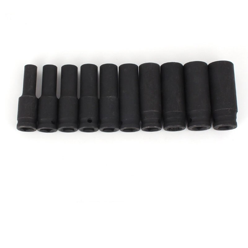 10PCS Deep Impact Socket 8 -22mm Metric Drive Strong and Heavy Duty Socket Set for Wrench Adapter Hand Tool and Repair Project