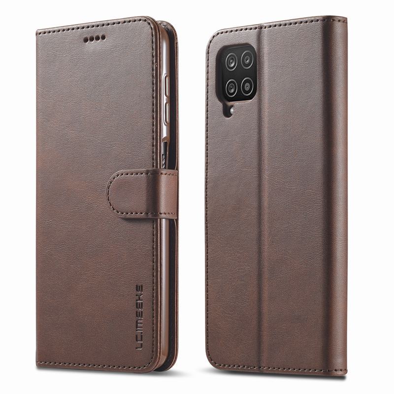 Custodia Flip per Samsung galassia M12 custodia portafoglio custodia magnetica per Samsung M12 SM-M127F custodia in pelle per telefono M127: marrone