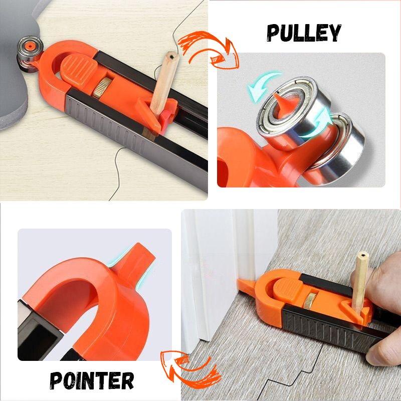 2in1 Profile Scribing Ruler With Adjustable Lock P... – Grandado