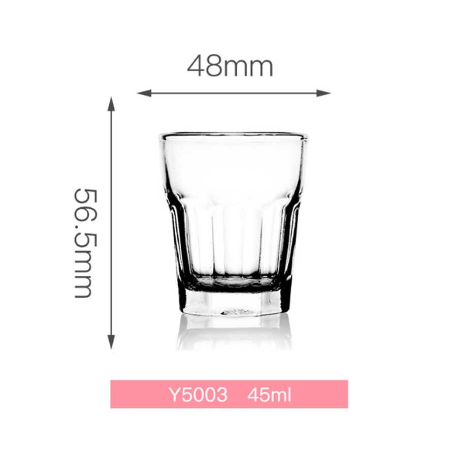 Blei-freies glas schnaps becher Schluck tasse dicke Basis Felsen becher kugel becher schnaps serie: E 45ml