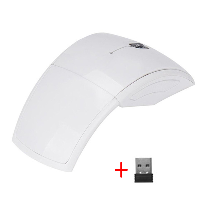 Souris sans fil 2.4G souris d'ordinateur pliable pliant souris optique récepteur USB pour ordinateur portable ordinateur de bureau bureau sans fil: 2
