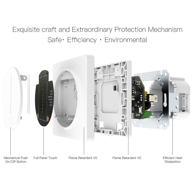 WiFi Smart Rotary/Touch Light Dimmer Switch Smart Life/Tuya APP Remote Control Works With Alexa Google Voice Assistants EU