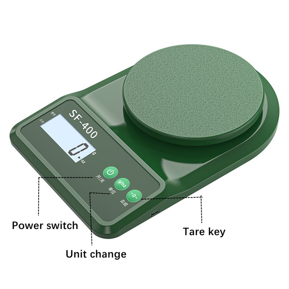 Digitale Weegschaal 2Kg/0.1G Draagbare Gram Schaal Huishouden Keuken Elektronische Weegschaal Precisie Kruiden Koffiebranderij Wegen Tool