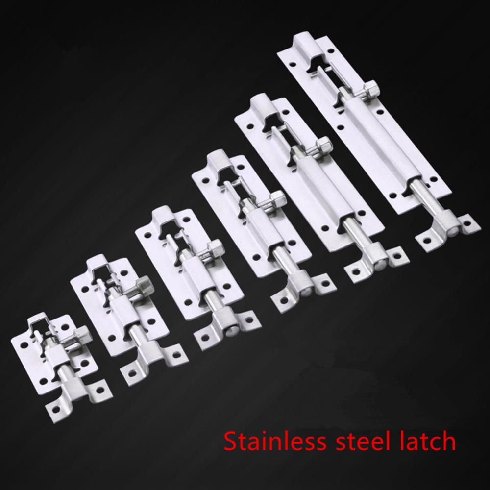 Thick stainless steel latch wooden door latch bathroom door bolt door lock door and window lock buckle anti-theft bolt hardware