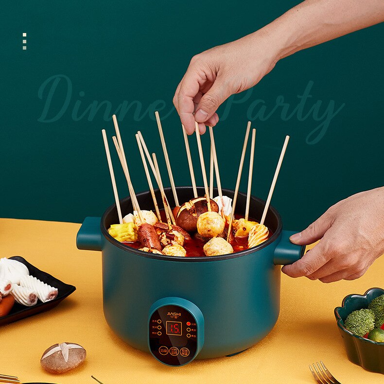 Olla eléctrica para Cocina eléctrica, olla eléctrica de una pieza para asar, para dormitorio de estudiantes