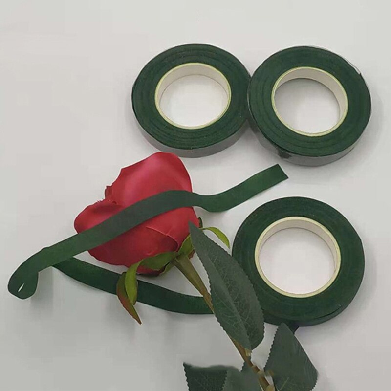 Cinta de papel verde autoadhesiva de flor de seda Artificial 30M, película para injertos florales, tallo para guirnalda de guirnaldas, manualidades DIY