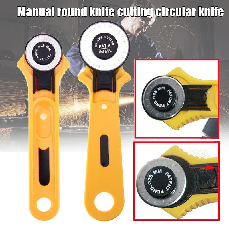 Round Manual Wheel Cutter Scissors Rotary Multifunctional Cloth Plasic Roller Cutter LB88