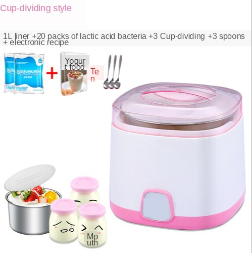 Y-SA11 Mini Joghurt Maschine Haushalt Voll Automatische Edelstahl Liner Teilt Tasse Echten: Teilt Tasse / EU