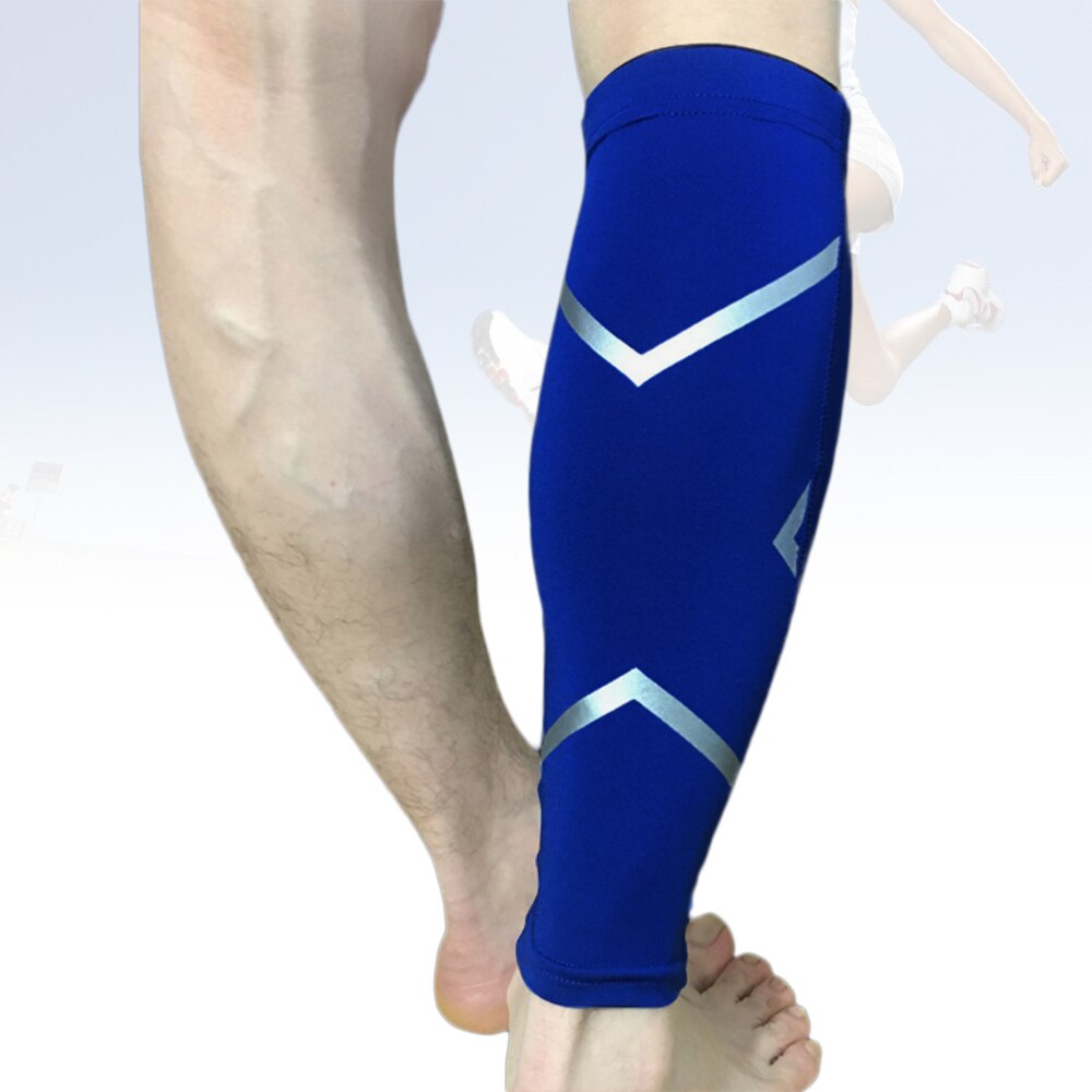 Kalf Been Mouwen Been Protector Knie Ondersteuning Voor Running Wandelen Outdoor Sport Activiteiten-Size (Blauw)