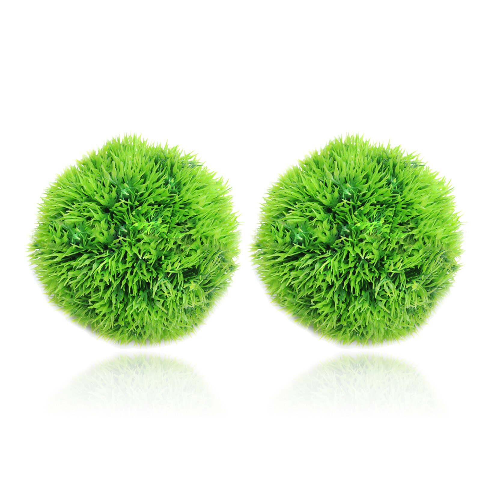 2PCS Aquarium Moss Ball Water Tank Aquatic Plants Ecological Green Algae Ball Landscaping Seaweed Plastic Ball Decoration