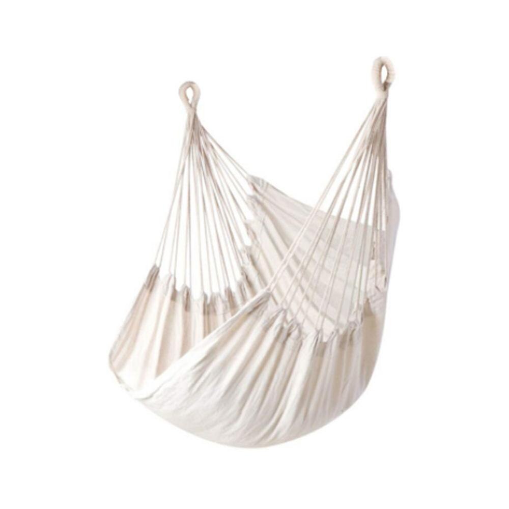 Outdoor Leisure Swing Hanging Chair Indoor Rocking Chair Hammock: White