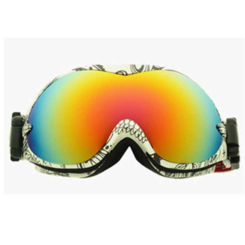 Børn sne skibriller til drenge piger anti-dug  uv400 dobbelt linse vinter snowboard briller googles ski brille børn ski briller: Stribe farve