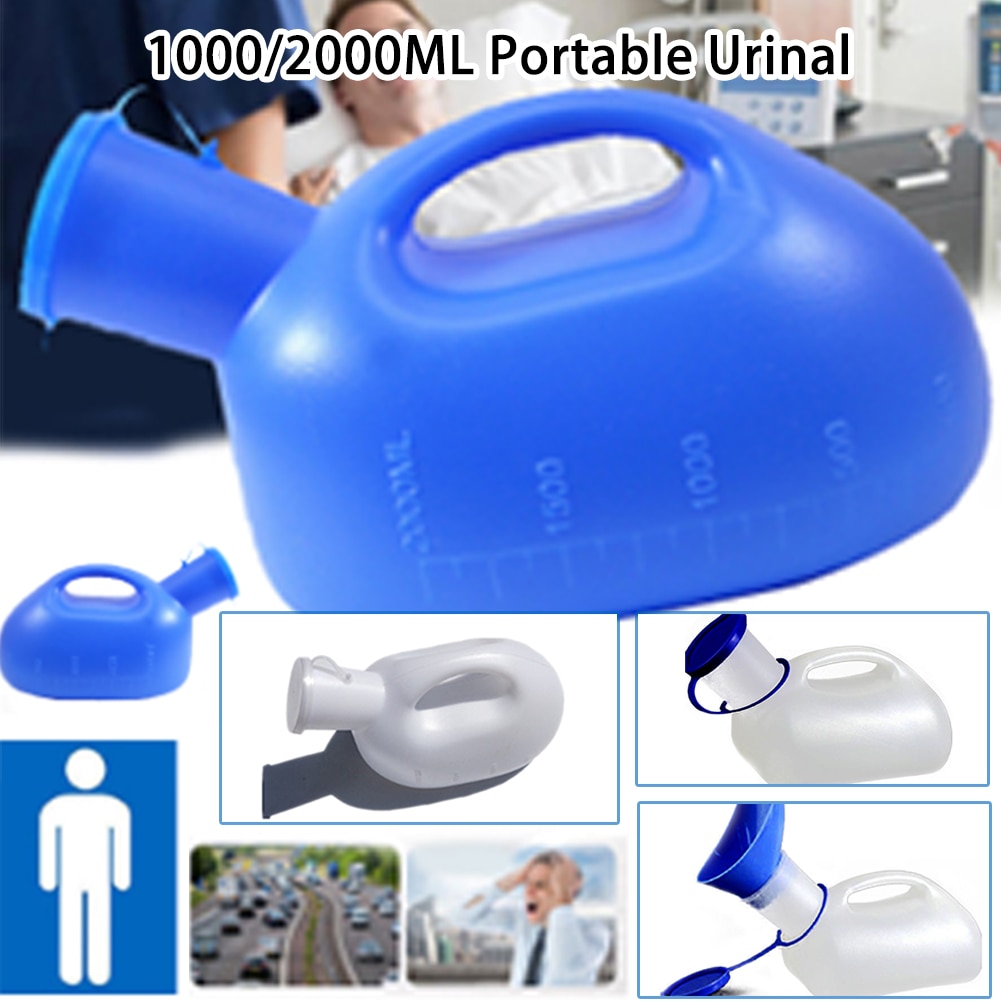 1000/2000Ml Oudere Kamer Vrouw Volwassenen Man Urinoir Fles Draagbare Wc Plastic Licht Urinoir Flessen Unisex Badkamer